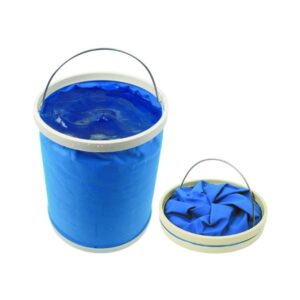 15L Blue Folding Marine Bucket for Boat Use - Space Saving Design