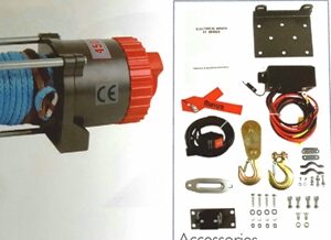 3500 lb 12V Electric Winch with Synthetic Rope
