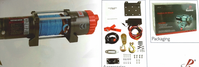 3500 lb 12V Electric Winch with Synthetic Rope